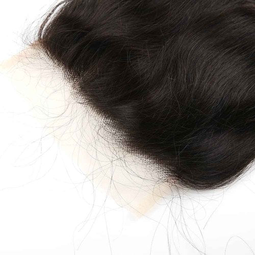 Sent Hair 6x6 Lace Closure Loose Deep Wave Free Part Remy Virgin Human Hair Extensions Pre-plucked With Baby Hair Natural Black Color 14 inch