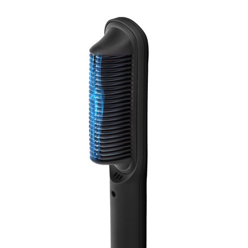 GAMMA+ Ceramic Hot Brush with Cool Touch Technology Reduces Frizz, Static, and Straightens Hair