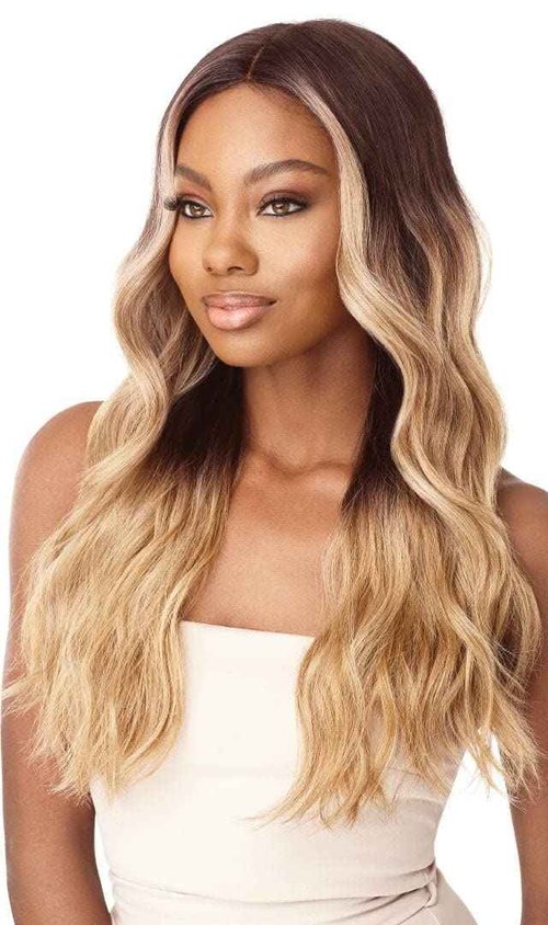 Outre Synthetic I-Part Swiss Lace Front Wig STEVIE (1B)