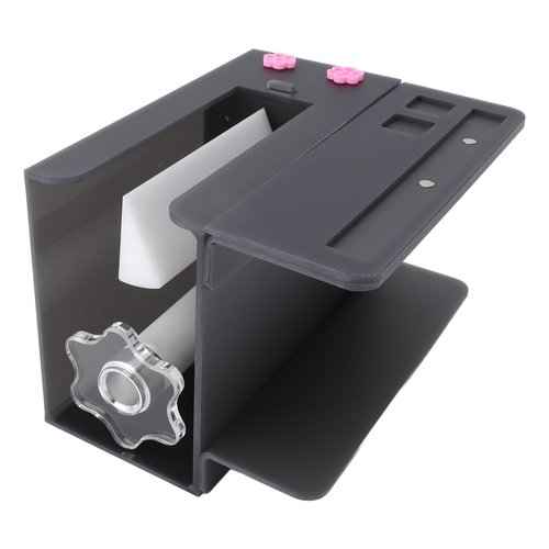 Eyelash Flowering Machine, 6.89in False Eyelash Separator with 10 Eyelash Glue Cups, Professional Portable Acrylic Gift for Women Practical Lash Fan Maker Root Splitter (Black)