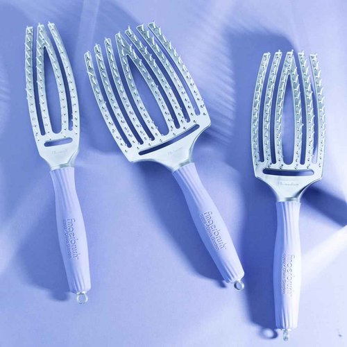 Olivia Garden Finger Brush Scalp-Hugging & Vented Paddle Hair Brush (3-Piece Kit)
