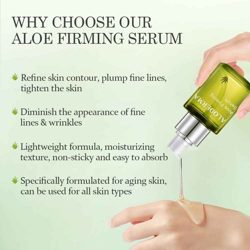 Aloderma Signature Aloe Firming & Rejuvenating Set - 6 Pieces - 114g Gel, Cleanser, Toner, Serum x 2pcs, Cream
