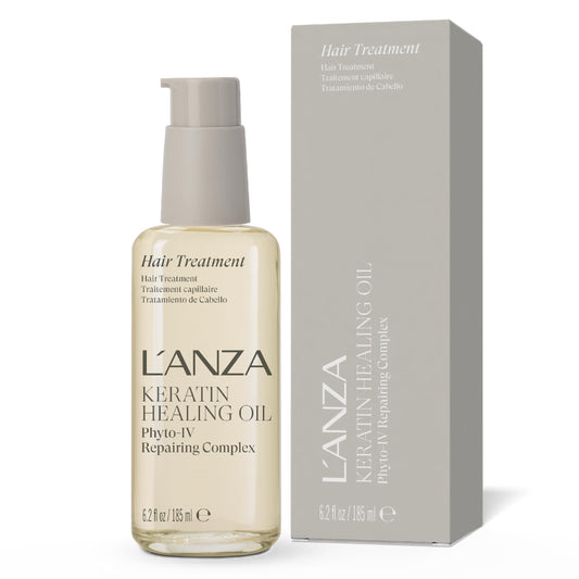 L'ANZA Keratin Healing Oil Hair Treatment, Hair Oil Revives & Nourishes Dry Damaged Hair & Scalp, Sulfate Free with Phyto IV Complex, Cruelty Free Volumizing Hair Care with UV Protection (6.2 Fl Oz)