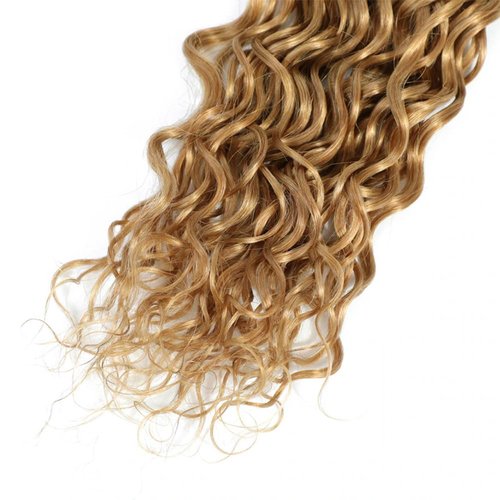 22 24 26 Inch Honey Blonde Bundles Color #27 Water Wave Human Hair Bundles Brazilian Virgin Hair #27 Bundles Blonde Wet and Wavy Bundles