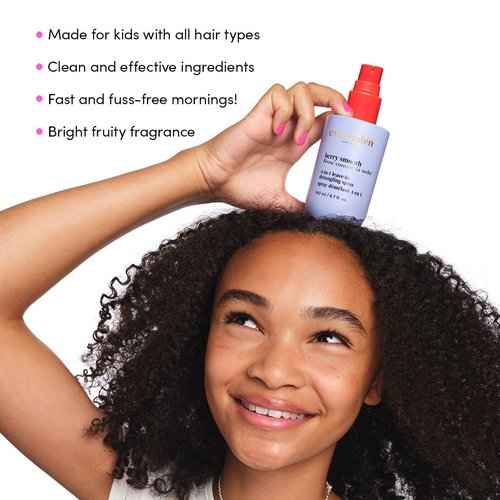 Evereden Kids Complete Haircare Set: Hair Detangling Shampoo, Conditioner & Spray for Children Ages 3+ & Pain-Free Hair Brush, Plant Protein Peptides & Argan Oil, Vegan, Free from Sulfate and Paraben