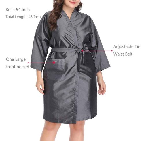PERFEHAIR Salon Client Gown Cape, Pack of 4, Hairdressing Robes Smock for Hair Stylist to Hair Cutting, Hair Coloring, Makeup-Grey