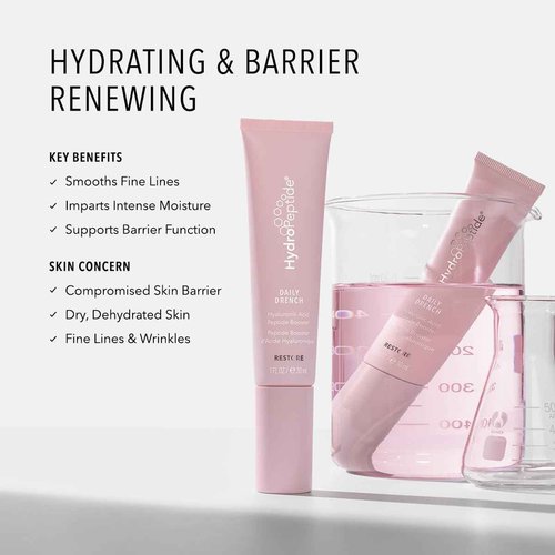 HydroPeptide Daily Drench, Hyaluronic Acid Peptide Booster Serum, Anti-Aging Face, 1 Ounce