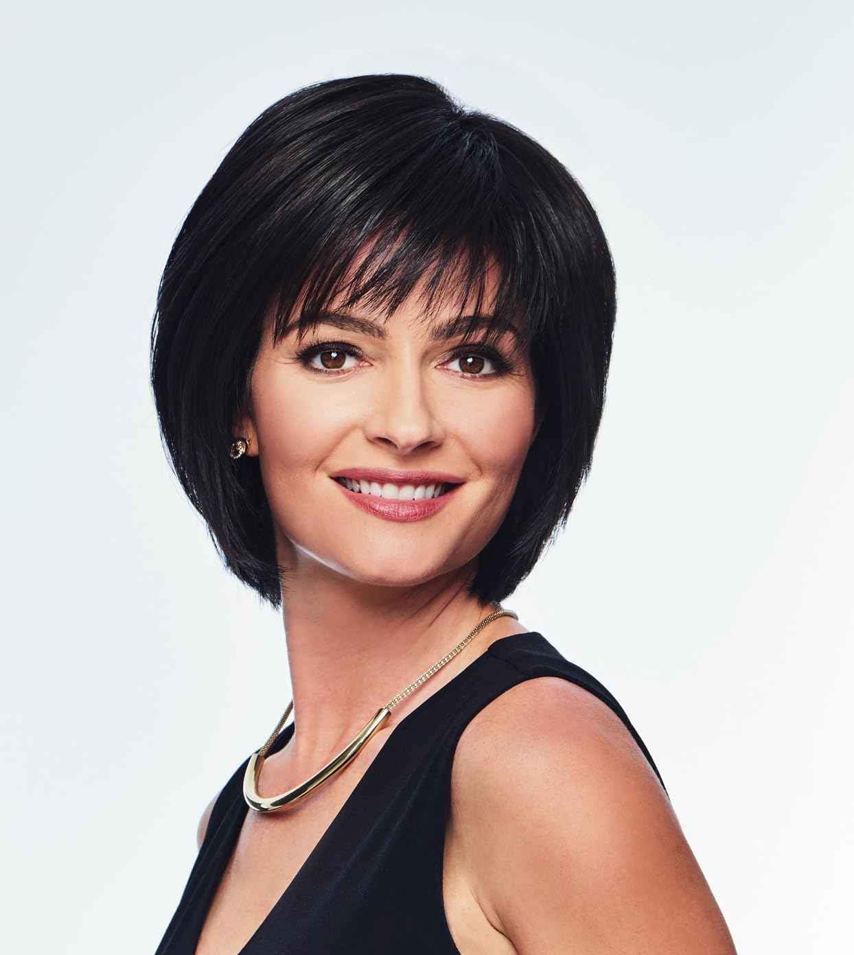 Hairuwear Hairdo Seriously Sleek Bob Chin-Length Straight Stylish Wig, Average Cap, SS25 Rooted Ginger Blonde