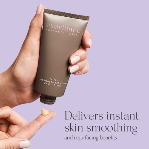 EXUVIANCE Triple Microdermabrasion Face Polish with Glycolic Acid, Papaya Enzyme and Pure Professional Grade Crystals, 75 g.