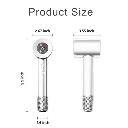 Lailisapex Hair Dryer, Blow Dryer with Diffuser, with 110,000 RPM Motor Professional High-Speed Blow Dryer for Fast Drying, Low Noise Ionic Hair Dryer, 4 Temps & 2 Speeds, for Home, Salon, White