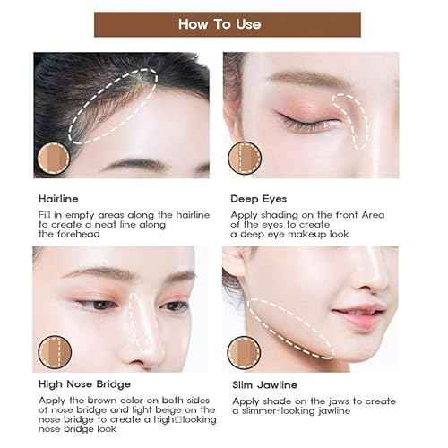 Generic Triple Shading & Brush Set 9.5g, Facial Contouring Natural Powder Smooth Expression ((#Light Beige #Dark Beige #Brown)