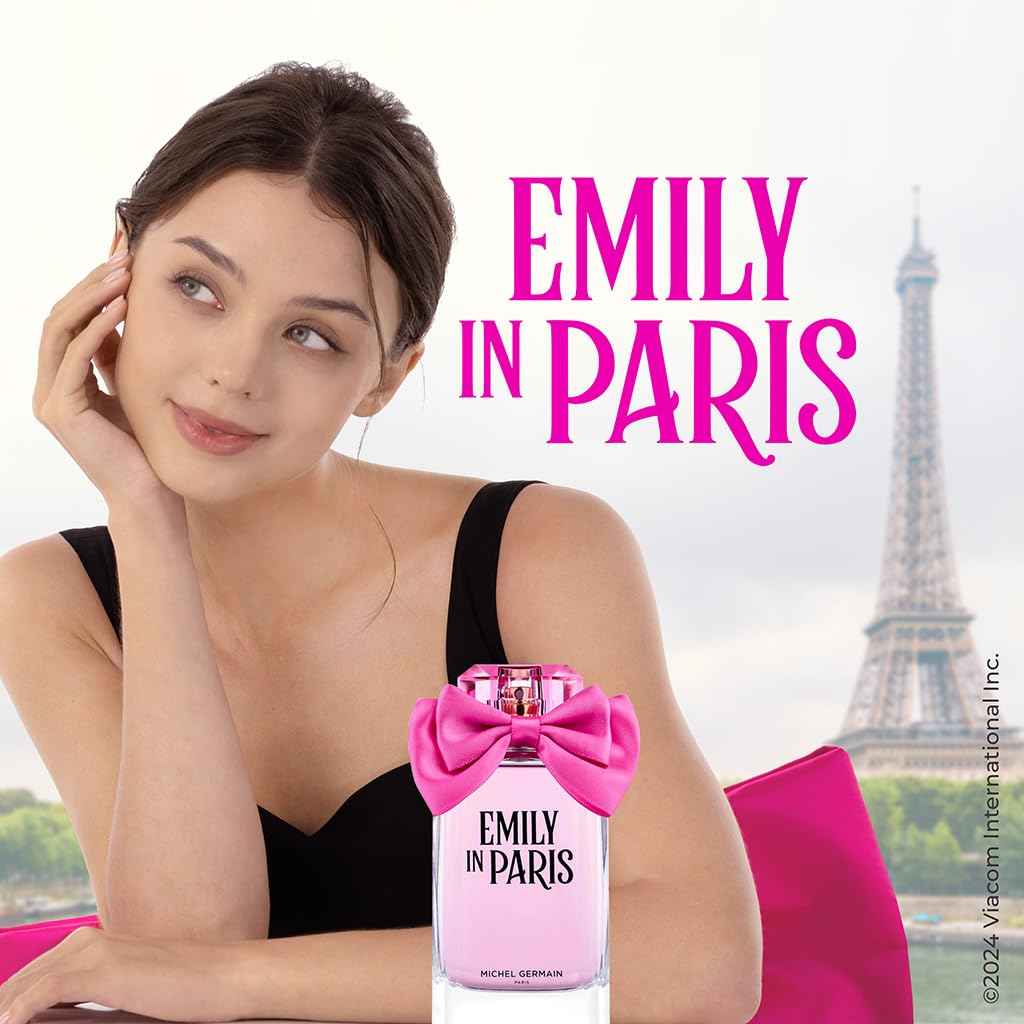 Michel Germain Emily in Paris Eau de Parfum Fragrance Spray, Floral Woody Scent, Top Notes of Seductive Neroli, French Pear, Wild Black Currant Burgundy, Romantic & Dreamy Gift for Women, 3.4 Fl Oz