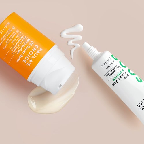 Paula's Choice 10% Azelaic Acid Booster + C5 Super Boost 5% Vitamin C Moisturizer, for Post-Acne Discoloration & Appearance of Redness, Fragrance-Free, Set of 2