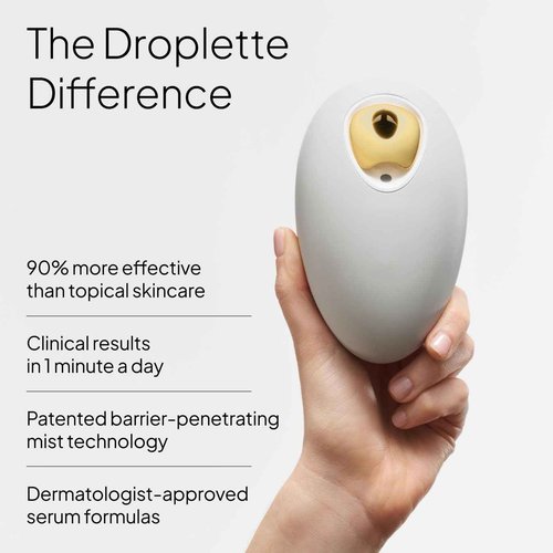 Droplette Patented Retinol Renewer Refill Serum Capsules –Targets Fine Lines & Wrinkles, Firms & Revitalizes Skin with Arbutin, Rose Oil & Collagen – For Sensitive Skin (30 Count)