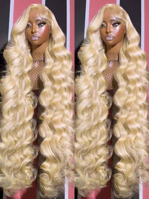 Fayniss 20Inch 613 Blonde Wig Human Hair 180% Density 13x6 Body Wave Lace Front Wigs Human Hair Glueless Wigs Pre Plucked With Baby Hair (20 inch, 613 Blonde Wig)
