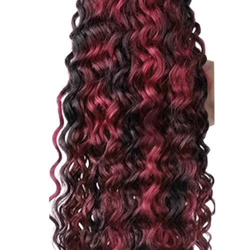 Habiliana Bundles Human Hair 24 26 28 Inch Jerry Curly Wave Burgundy P1B/99J Human Hair Bundles 11A Unprocessed Brazilian Virgin Quick Weave Hair Extensions for Black Women