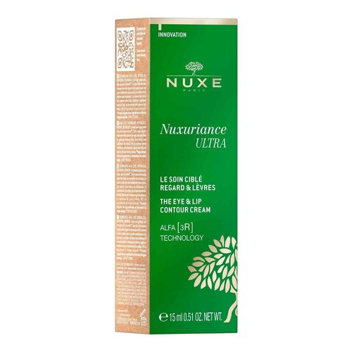 Nuxe Nuxuriance Ultra Eye & Lip Contour Cream with Hyaluronic Acid and ALFA 3R Technology, Firming, Anti-Aging Treatment, 0.51 fl oz