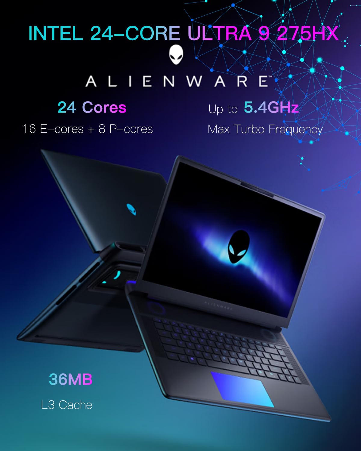 Alienware 16 Area 51 Gaming Laptop, NVIDIA RTX 5080 16GB GDDR7, Intel Ultra 9 275HX Up to 5.4GHz, 16" QHD+ 240Hz, Win11 Pro, Backlit KB, External DVD Drive, WiFi 7, 32GB DDR5, 2TB SSD
