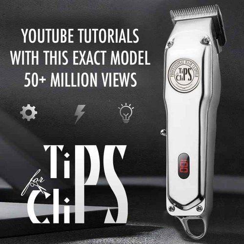Tips for Clips Professional Hair Clippers for Men - Cordless Hair Clippers Machine - Barber Electric Hair Trimmer Men Clippers & Accessories Set - Grooming Beard & Hair Cutting Kit (13 Pieces)