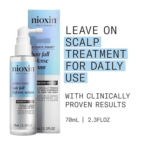 Nioxin Hair Fall Defense Shampoo | Activates Hair Follicles for Visibly Less Hair Loss | 8.1 Fl Oz + Nioxin Hair Fall Defense Intensive Daily Leave-In Hair Treatment | 2.3 Fl oz.