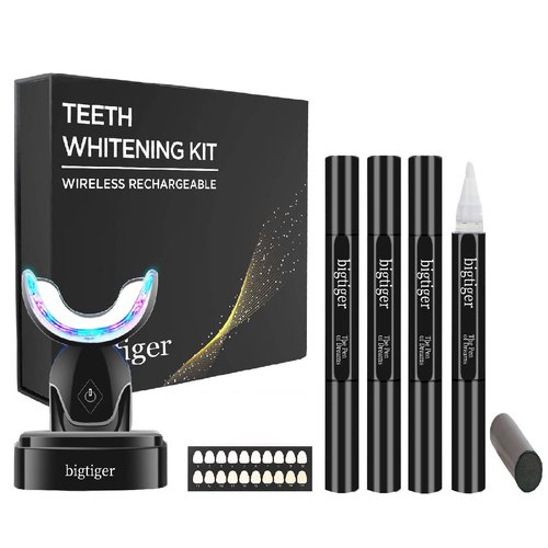 The Teeth whitening kit has Teeth whitening Trays, Wireless LED Teeth whitening Lights, and 4 Teeth whitening pens. Sensitive Teeth Whitening Kit - Removes Years of Stains and whitens Teeth