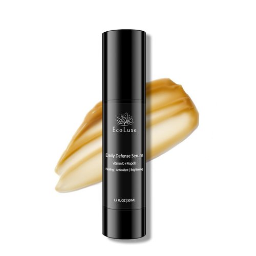 EcoLuxe Vitamin C & Propolis Serum – Daily Defense Brightening & Hydrating Antioxidant Face Serum for Sensitive Skin & Even Tone