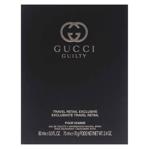 Gucci Guilty for Men - 2 Pc Gift Set 3oz EDT Spray, 2.4oz Deodorant Stick