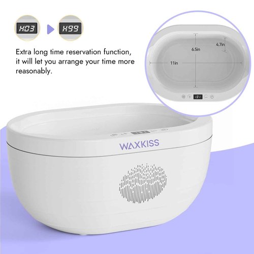 Paraffin Wax Machine for Hand and Feet with Paraffin Wax Refills, 3000ml Hand Wax Paraffin Machine Kit for Paraffin Bath Heating Reservation and Keep Warm (White)