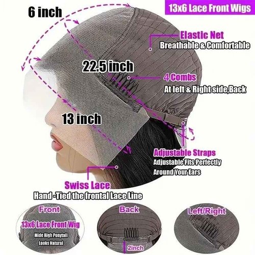 soHygge 13x6 HD Deep Wave Lace Front Wigs Human Hair Pre Plucked 200% Density Deep Curly Gluless Wigs Human Hair Lace Frontal Wigs with Baby Hair Natural Hairline 22 Inch