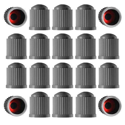 Tire Valve Stem Caps The Upgraded Version has a Sealing Ring for Car, Motorbike, Trucks, Bike, Bicycle (60) Grayness