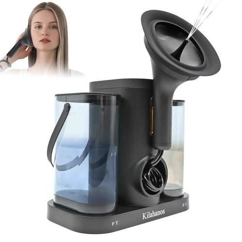 Kilahanos Electric Ear Wax Removal Kit with Separable Large Water Tank, Ear Irrigation Flushing System with Ear Cleaning Headphones, Safe and Effective Water Ear Cleaner Earwax Removal, Black