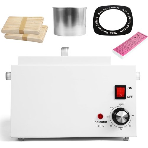 5.5Lbs Professional Wax Warmer for Hair Removal with 20℃-120℃ Temperature Control, with 100 Wax Sticks & 50 Strips, for Salon & Home Use