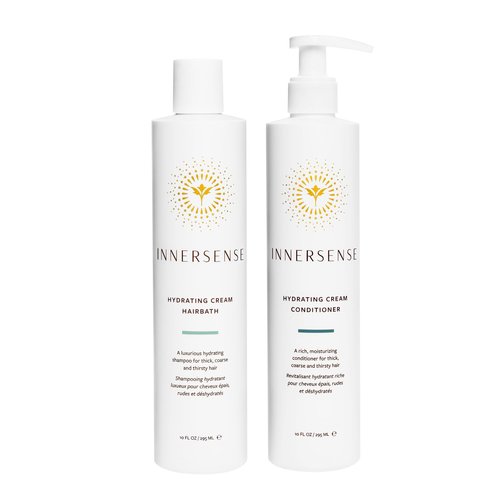 INNERSENSE Organic Beauty - Natural Hydrating Hairbath Shampoo + Cream Conditioner Duo | Non-Toxic, Cruelty-Free, Clean Haircare (10 fl oz each)