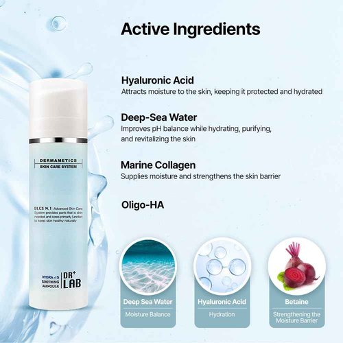 DR+LAB Hydra-15 Soothing Ampoule 5.07 fl oz /150ml Deep Hydrating Moisturizing for Dry, Sensitive Skin with Hyaluronic Acid Korean Skincare