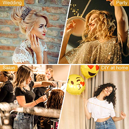 Chuangdi Hair Extension Tools Kit: 600 Silicone Lined Micro Ring Beads 1 Pliers 1 Comb 2 Hook Needle Pulling Loop 10 Curved Hair Needle 4 Alligator Clips 100 Mini Rubber Band Hand Tie Extention Tools
