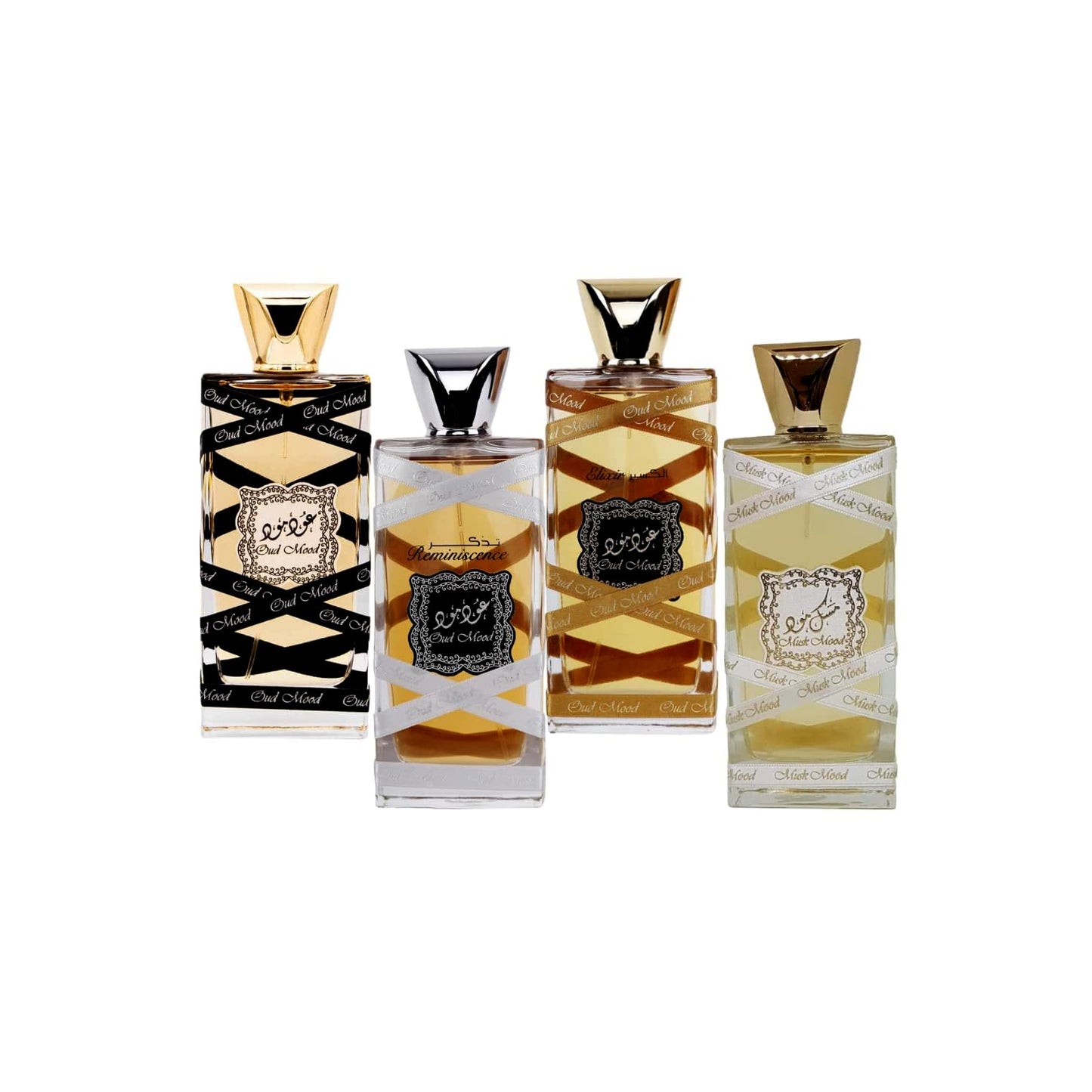 Lattafa Perfumes Oud Mood Elixir, Oud Mood Reminicense & Musk Mood EDP-100ml(3.4oz) with Magnetic Gift Box