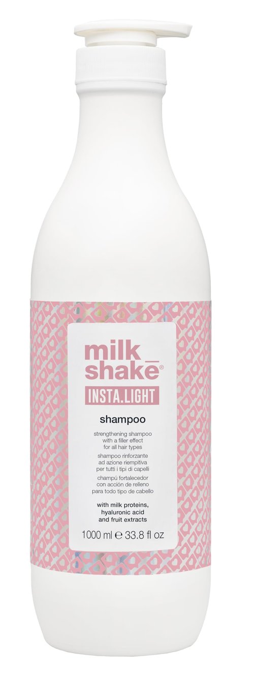 milk_shake insta.light shampoo | ultra-lightweight cleanser with milk proteins and fruit extracts for soft, radiant, glass-like hair | sulfate-free professional formula | 33.8 fl oz (1000 ml)