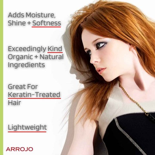 Arrojo Gentle Hair Conditioner - Gentle Conditioner to Add Luster, Shine & Moisture – Paraben & Sulfate Free Conditioner w/ Vitamin B5, Avocado Oil - Lightly Scented Cleansing Conditioner