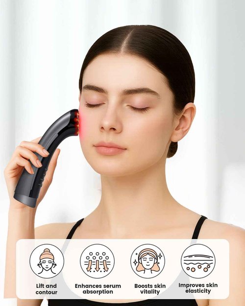XIAOCHI 4-in-1 Facial Massager for Face & Neck – Skin Rejuvenation, Lifting & Tightening – Reduces Wrinkles & Puffiness, Enhances Infusion