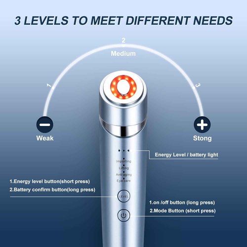 MiSMON High Frequency Facial Machines, 4 in 1 Facial Massager Micro-Current Light Therapy Device for Face