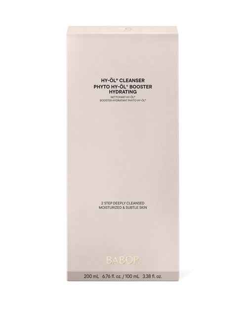 BABOR HY-OL Cleanser & Phyto HY-OL Booster Hydrating Set, Double Cleansing, Oil Cleanser and Makeup Remover Oil for Dull, Dry Skin