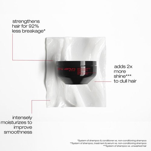 Shu Uemura art of hair Ashita Supreme Strengthening Mask For Damaged Hair - Deeply Nourishes and Hydrates, Enhances Shine and Smoothness, Strengthens Strands to Reduce Breakage, 6 Fl Oz