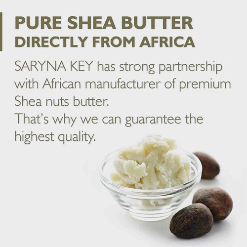 Saryna Key Damage Repair Treatment Butter Mask - African Shea Butter for Dry Hair Treatment - Rejuvenating Butter Moisturizer with Natural Keratin and Vitamins A, E, F (500ml/16.9oz + Hand Cream)