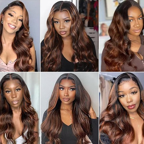 #4 Human Hair Bundles Brown Body Wave Bundles 24 26 28 inch Highlight Bundle Human Hair Ombre Brown Bundle P4/30 Color