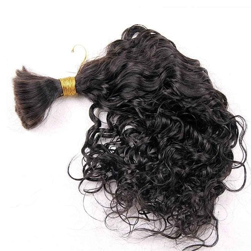 Brazilian Loose Curly Hair Bulk Human Hair Bulk For Braiding No Weft Full End Braids Remy Hair Weaving Extensions Natural Black Color 26 Inch 100g