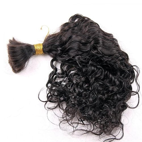 Brazilian Loose Curly Hair Bulk Human Hair Bulk For Braiding No Weft Full End Braids Remy Hair Weaving Extensions Natural Black Color 20 Inch 100g