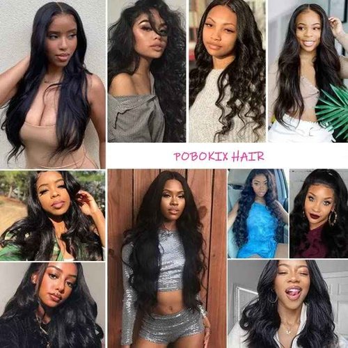 Body Wave Brazilian Clip in Hair Extensions Human Hair 8Pcs Remy Hair Extensions Clip ins for Black Women with 18Clips 120g (20inch, Natural Black)