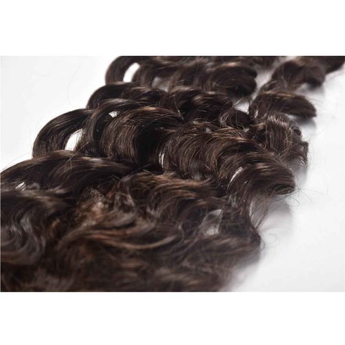 Brazilian Chocolate Brown 4# Deep Wave 2x6 Lace Closure - 100% Unprocessed Human Virgin Hair - Deep Curly - Chestnut Brown - 18inch