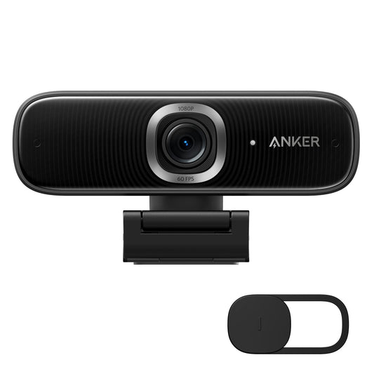 Anker PowerConf C300, AI-Powered Framing & Autofocus, Smart Full HD, Noise-Cancelling Microphones, Adjustable FoV, 60 FPS, Low-Light Correction, Zoom Certified, 1080p Webcam with HDR