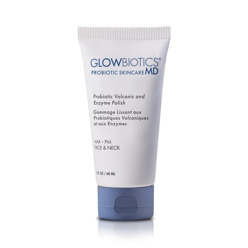 Glowbiotics Volcanic & Enzyme Polish: Probiotic Brightening Facial Scrub with Malic Acid for Luminous Skin, Exfoliator for Face & Neck, Suitable for All Skin Types, 2 Fl Oz